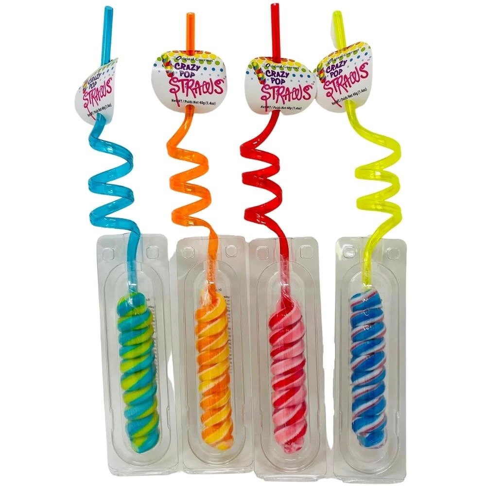 🌈 4X CRAZY POP FUN STRAWS 🌈